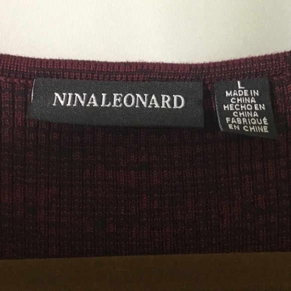 👗Women's Nina Leonard Bell Sleeve Ribbed Sweater Dress~Size Large👗 - Picture 5 of 9